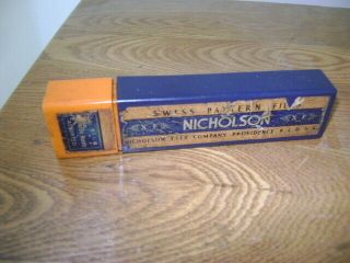 Vintage Nicholson Swiss Pattern Files Set Of 11 Precision Box & Stand