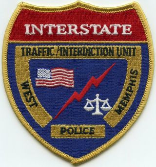 West Memphis Arkansas Ar Interstate Traffic Narcotics Interdiction Police Patch
