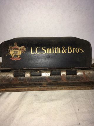 Vintage L.  C.  Smith & Bros No 8 Typewriter Arm Syracuse Ny Usa