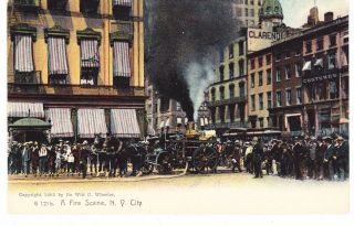 York City Fire Scene In 1905 By Wheeler Of Nyc