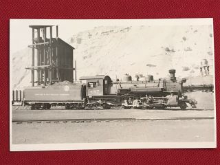 Denver & Rio Grande Western Railroad Locomotive 487 Rppc Photo Postcard Durango