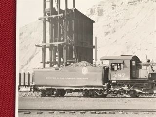 Denver & Rio Grande Western Railroad Locomotive 487 RPPC Photo Postcard Durango 3