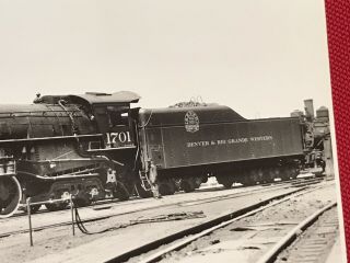 Denver & Rio Grande Western Railroad Locomotive 1701 RPPC Photo Postcard 3