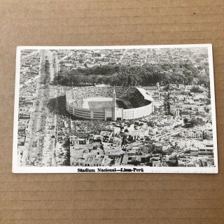 O) Postcard Peru Lima National Stadium Uncirculated