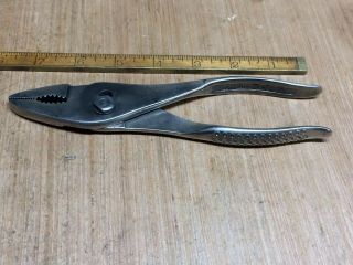 Vintage Snap On Vacuum Grip No.  47 Slip Joint Pliers With Wire Cutter