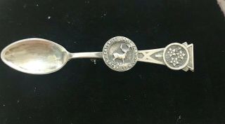 Vintage Catskill Game Farm Sterling Silver Spoon Miniature Pin Brooch