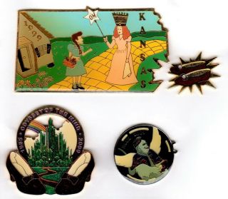 Odyssey Of The Mind - 1999 To 2001 Kansas " Wizard Of Oz " Pin Assortment