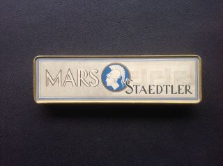 Antique/vintage/old Metal Case Of 6 Mars Staedtler Unsharpened Pencils