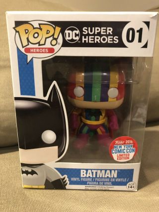 Batman Rainbow Funko Pop Heroes 01 York Comic Con Exclusive Box