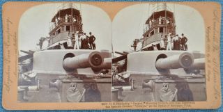 U.  S.  Battleship " Oregon " & 13 Inch Gun - Battle Of Santiago,  Cuba
