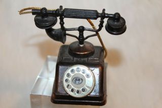 Vintage Die - Cast Metal Miniature Telephone 2 Pencil Sharpener