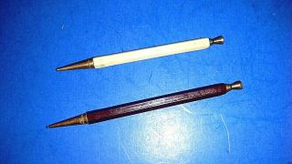 Vintage " Stix " Magnetic Mechanical Pencil W/brass Phone Dialer Ends
