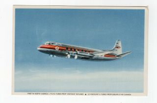 T.  C.  A.  Trans Canada Airlines Viscount Turbo - Prop Skyliner Advertising Postcard