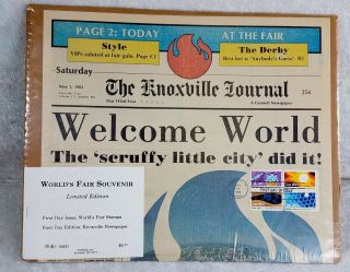 1982 World’s Fair Limited Edition First Day Issue Vintage Newspaper