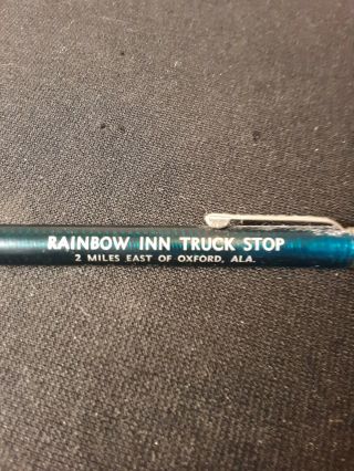Vintage Advertising Ballpoint Pen Rainbow Inn Truck Stop Oxford Alabama