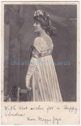 Stage Actress Lillie Langtry In Costume.  Old Postcard,  Postmarked 1903