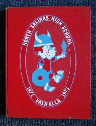 1966 North Salinas Ca High School Yearbook Valhalla Fine 6.  0 Inscribed