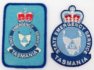 2 Versions Tasmania Ses State Emergency Service Large Patches.