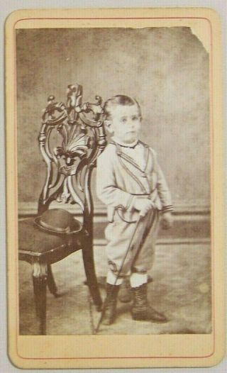 Cdv,  Columbia,  Tennessee,  Young Boy With A Riding Crop,  Sealy & York,  Photogs