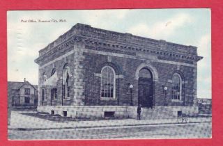 Traverse City Michigan Us Post Office Postcard Pm 1909 Mi Mich