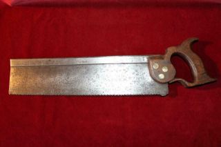Rare Collectible Vintage I.  Colbeck Back Saw Sheffield Maker 9 Tpi Very Sharp
