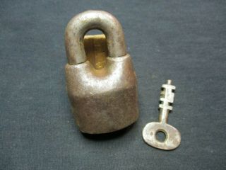 Vintage Padlock/scandinavian Barrel Padlock,  Key 87?/very Lock