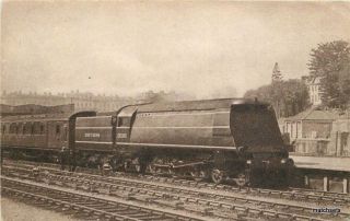 1930s Uk English Railway Locomotive Train Transportation Postcard 1209