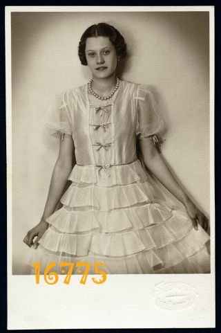 Vintage Photograph,  Portrait Of Pretty Girl,  Pearl,  By Szendzik 1930’s H