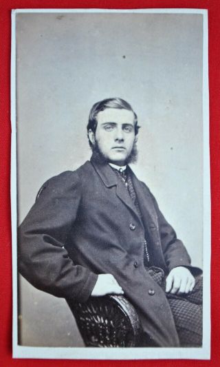 Cdv,  Young Man W/ Mutton Chops - Marked,  " Taken Apr.  1864 " & " C.  S.  A.  "
