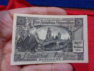 1901 Pan Am Exposition Expo Buffalo Ny Souvenir Ticket Box - M