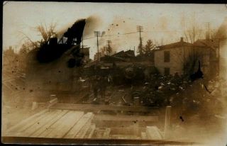 Kalamazoo Michigan,  Grand Trunk Train Wreck,  1910 Era Rppc Postcard