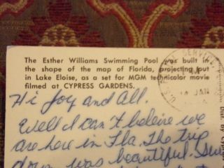 Vintage Postcard Esther William Swimming Pool,  Lake Eloise,  Florida 3