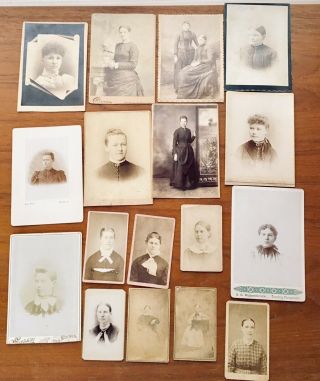 16 Cabinet Photos And Cdv Of Women From The 1870s To The 1890s