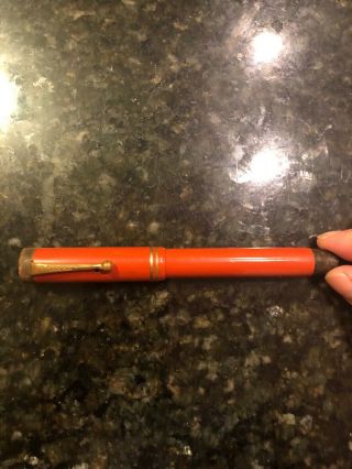 Vintage Orange Parker Big Red Ballpoint Pen