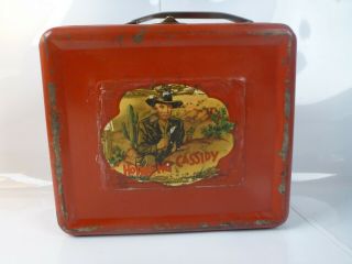 Vintage 1950 Hopalong Cassidy Red Lunch Box Aladdin Industries No Thermos