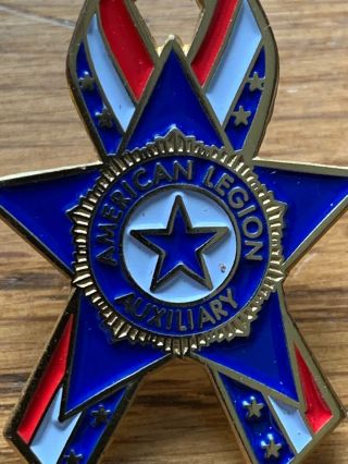 american legion auxiliary Ribbon Pin RED WHITE AND BLUE 4