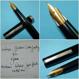 Vintage Osmiroid Calligraphy Fountain Pen - Black - Soft Stub Nib
