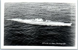 Vintage U.  S.  Navy Ship Rppc Photo Postcard Uss Nautilus (ss - 168 - N2) Submarine
