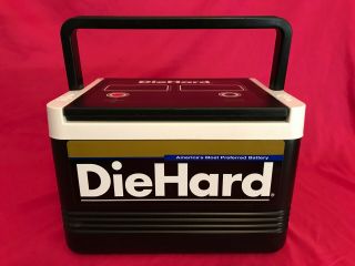 Vintage Igloo Die Hard Car Battery Cooler 6 Pack Lunch Box