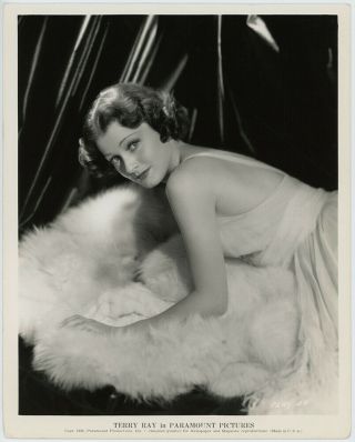 Vintage 1936 Art Deco Hollywood Glamour Photograph Terry Ray Aka Ellen Drew