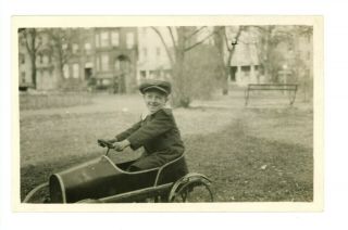Schutz Rppc Little Boy In Early Peddle Car Washington,  Dc C 1917