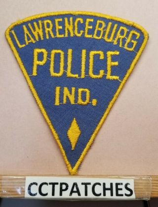 Vintage Lawrenceburg,  Indiana Police Shoulder Patch In