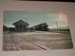Berwick Pa - 1907 - 1915 Era Postcard - Pennsylvania Railroad Station - Nescopeck