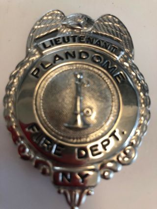 Antique Plandome York Ny Lieutenant Fire Department Badge