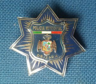 100 Mexican Orizaba (veracruz) City Police Badge Policia Mexico Hat