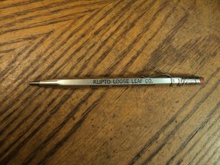 Vintage Scripto Mechanical Pencil Klipto Loose Leaf Co Mason City Iowa
