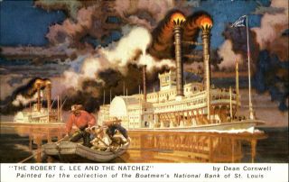 Steamboat Robert E Lee And Natchez Artist Dean Cornwell Orleans Louisiana