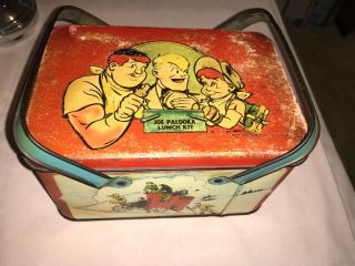 1940’s Joe Palloka Lunch Kit Box Metal Comics