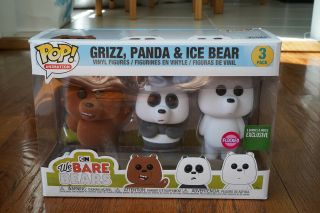 Funko Pop Animation: We Bare Bears 3pk (flocked) [b&n Exclusive] Ships Now