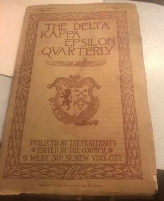 The Delta Kappa Epsilon Quarterly Vol Xviii 3 November 1900